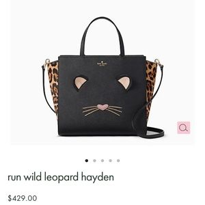 Kate Spade “Run Wild leopard Hayden” Purse
